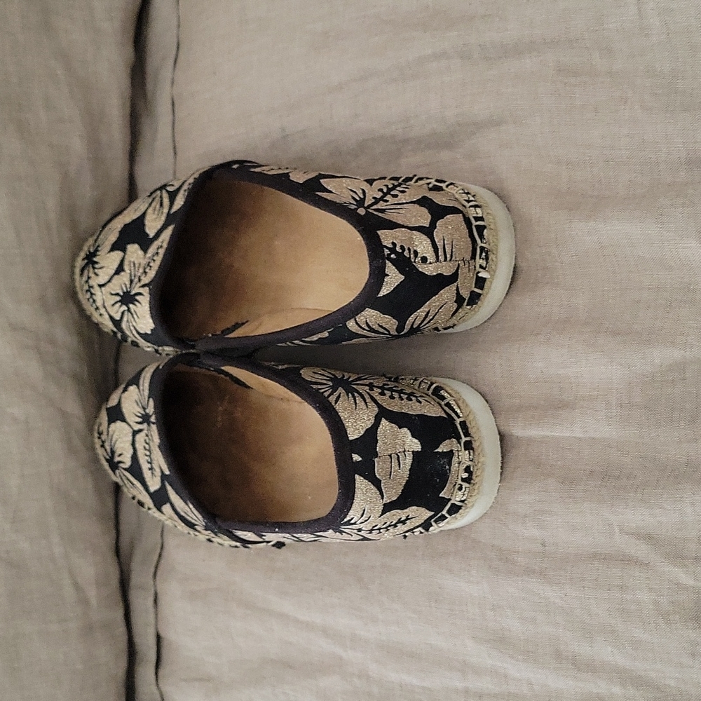 😊 Host Pick G.H. Bass Women's Madrid Espadrille Blk/gold sparkle slip on 7. - Picture 3 of 12
